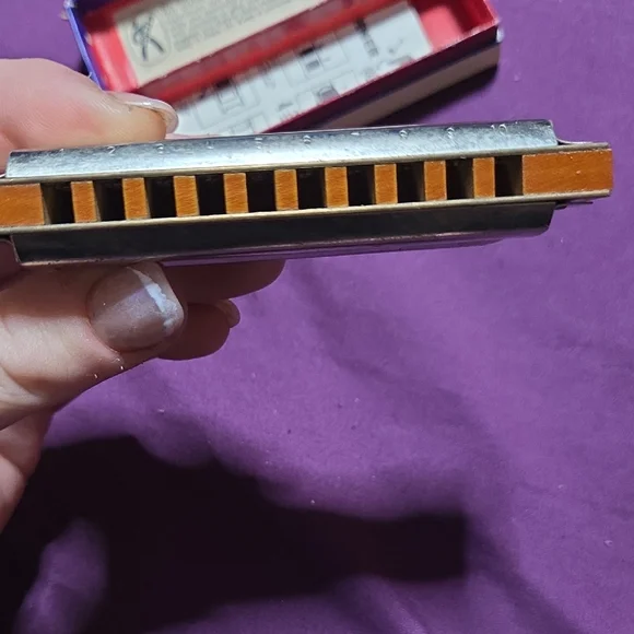 Hohner Marine Band German 1896 Harmonica with Case And Original Inserts NWOT - Picture 7 of 8